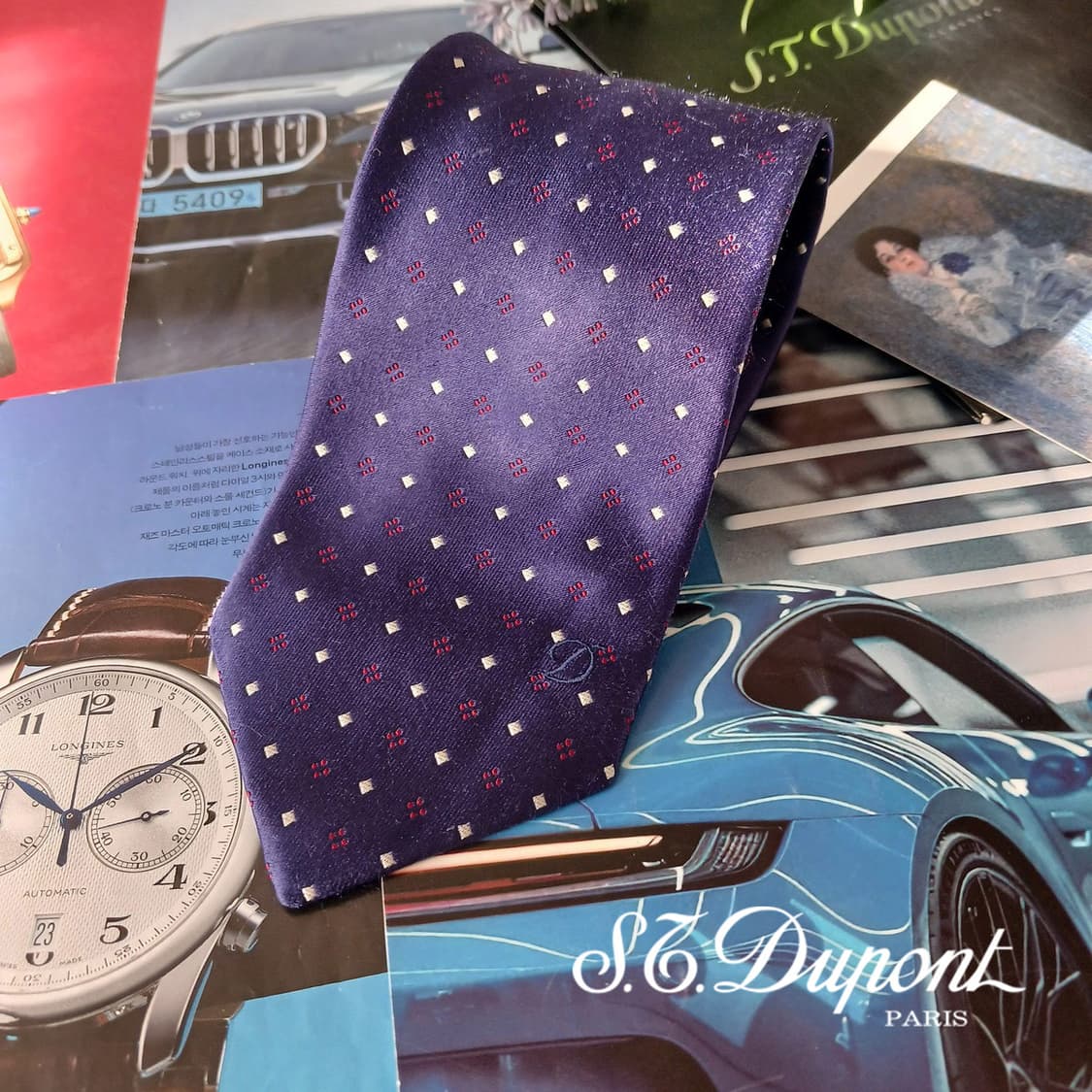 에스 티 듀퐁 실크 퍼플 패턴 넥타이 8.6cm A+등급 A19528
 상품이미지2