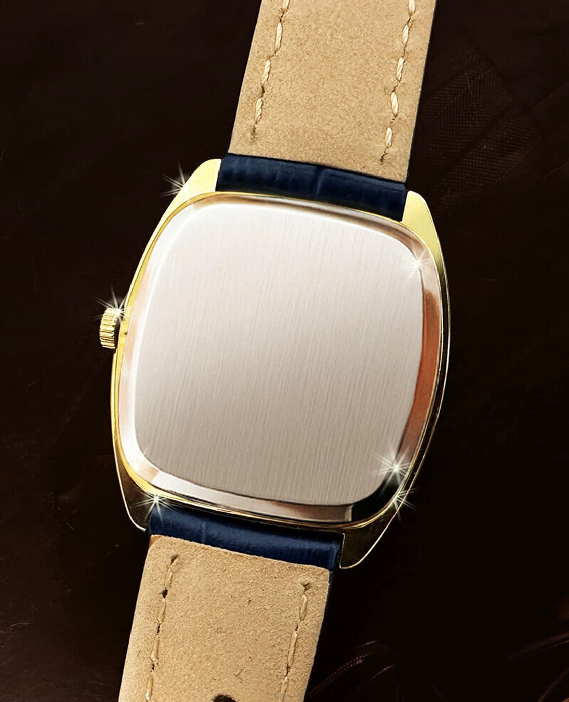 오메가 드빌 희귀 블루 투톤 다이얼 여성 수동 가죽 시계 상품이미지5