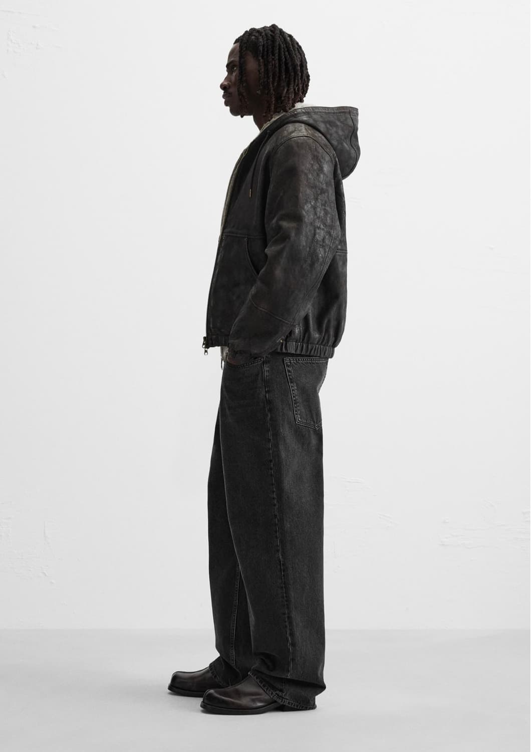 자라 가죽후드 점퍼 90 상품이미지5