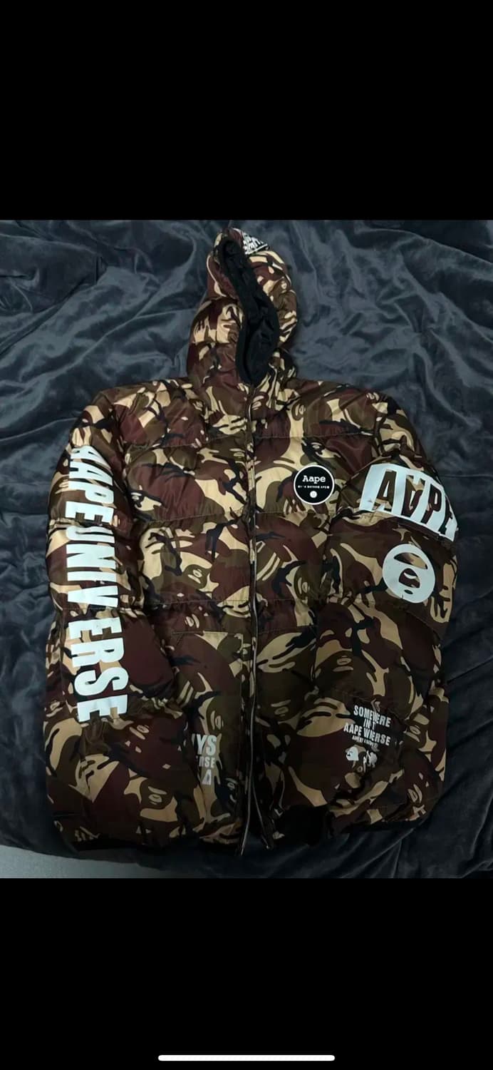 에이프 리버시블 패딩 카모 / 블랙 XL 상품이미지4