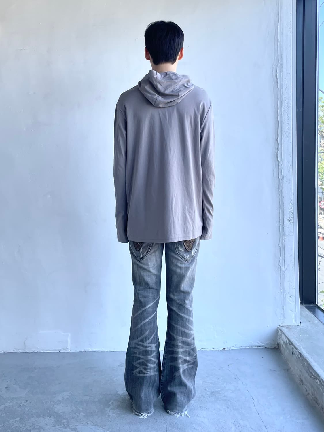 어태치먼트 하이넥 후드 티셔츠 상품이미지4