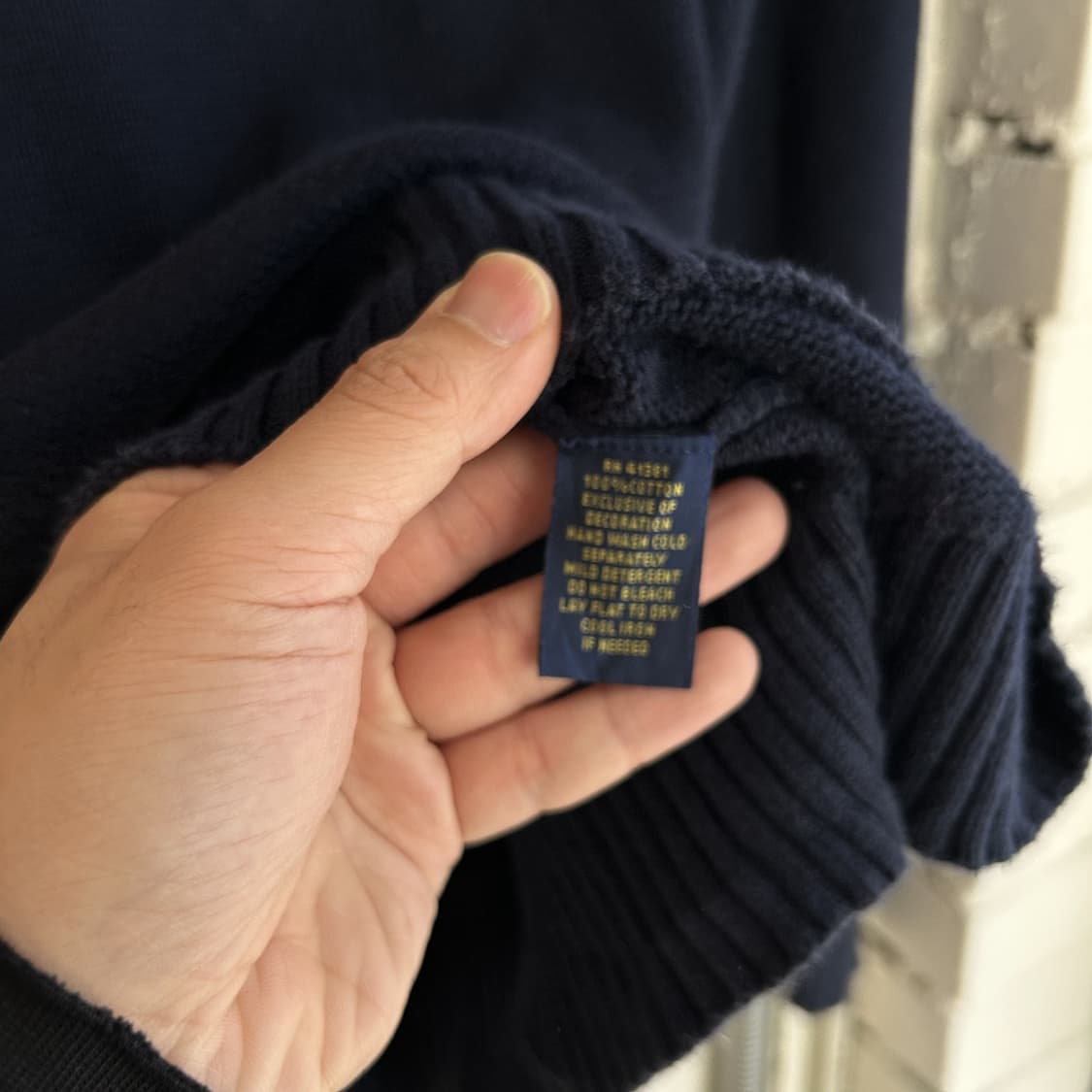 15459 - 폴로 랄프로렌 네이비 반집업 니트 상품이미지4