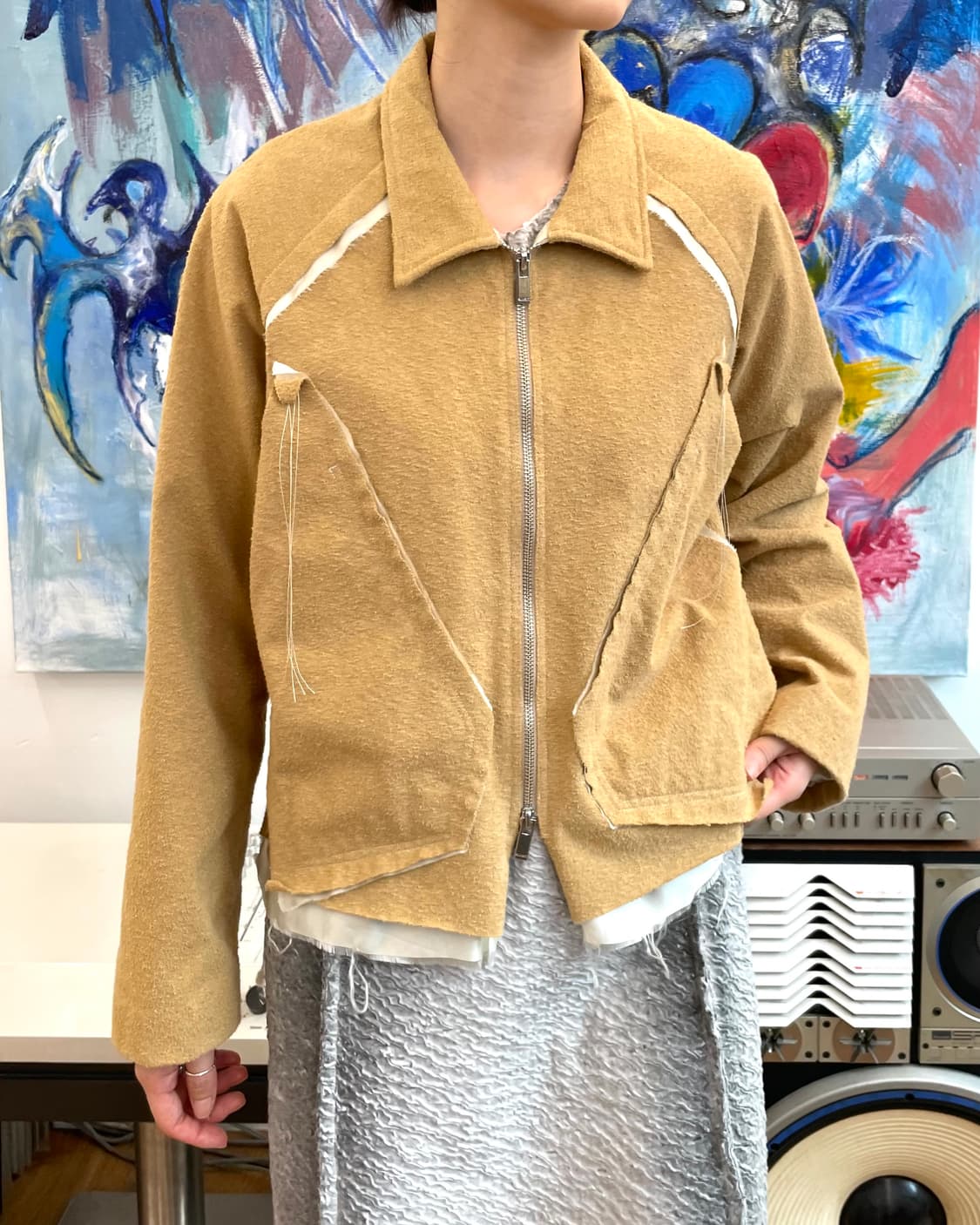 [M] sulvam 설밤 더블 레이어드 자켓 상품이미지1