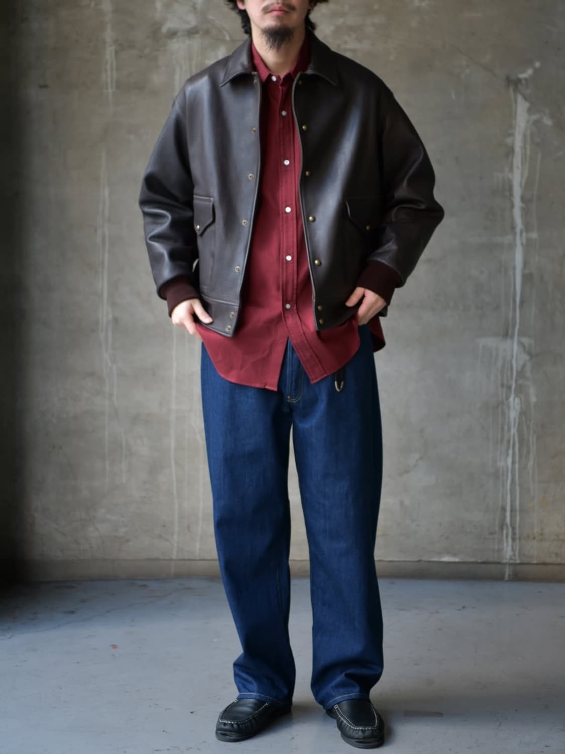 [2] 26SS 아프레쎄 레더 A-1 플라이트 자켓 상품이미지3