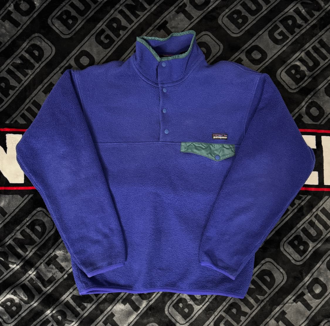 파타고니아 신칠라 스냅 티 풀 오버 블루 라이트 그린 메이드 인 자메이카 상품이미지1