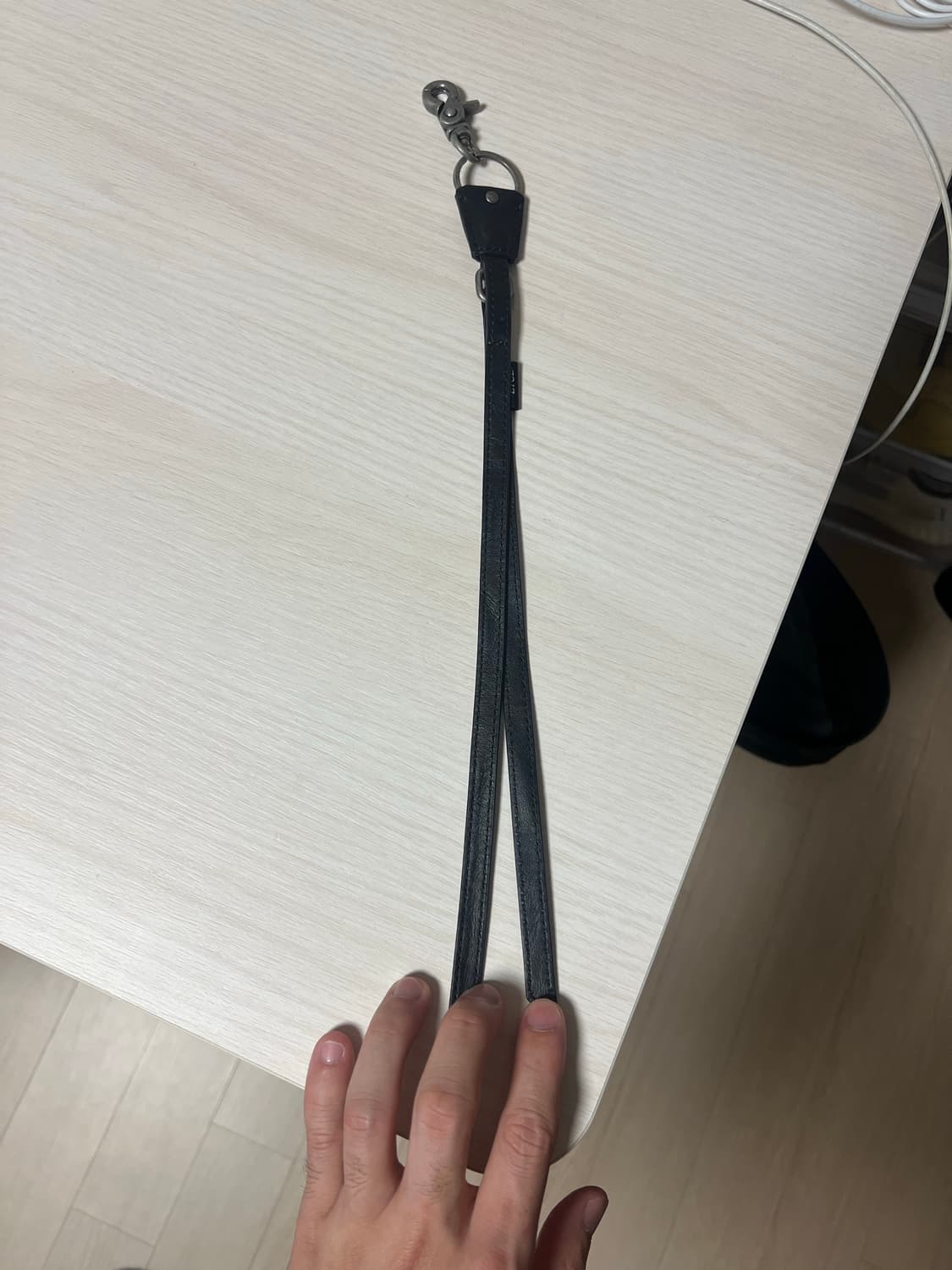 ETCE 가죽 스트랩 블랙 키링 상품이미지3