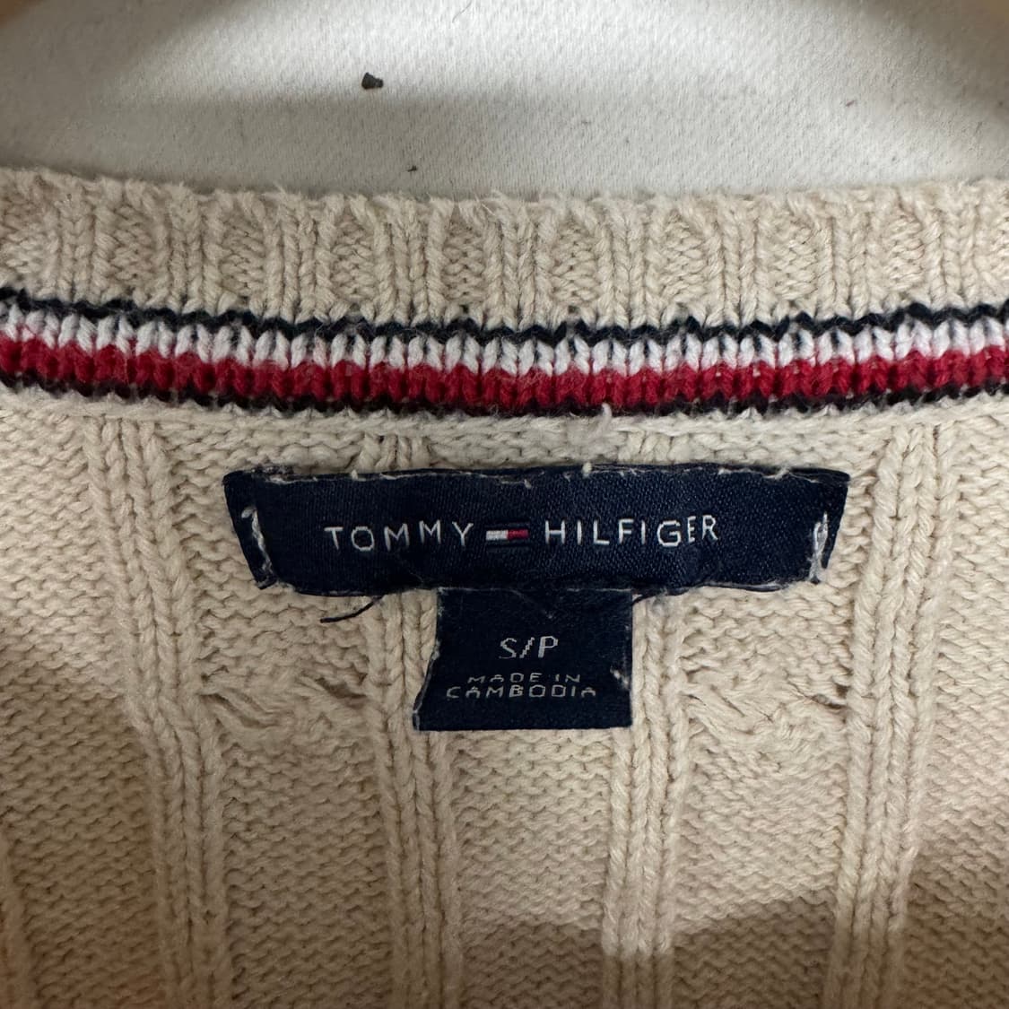 타미힐피거 로고 케이블 라운드 니트 가디건 상품이미지3
