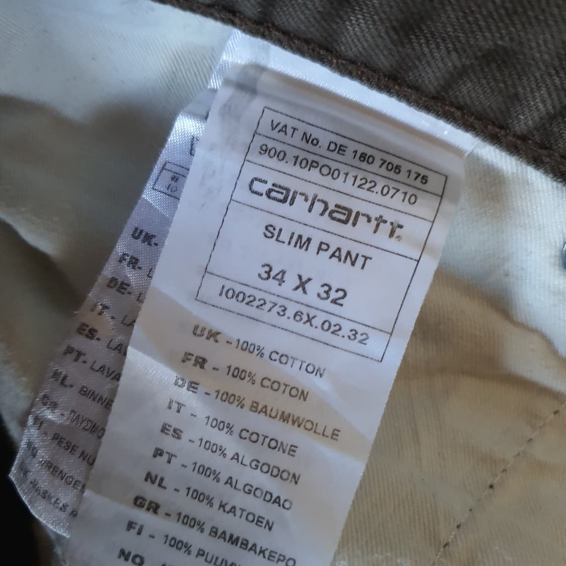 칼하트 SLIM 팬츠  No.71 상품이미지6