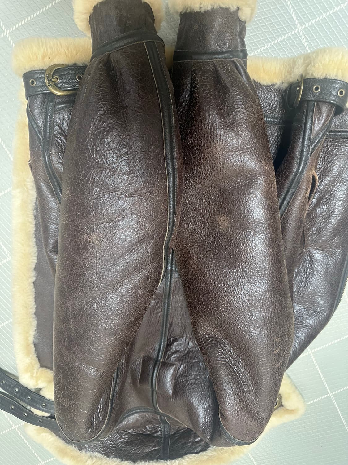 Schott b-3 무스탕 브라운 상품이미지8