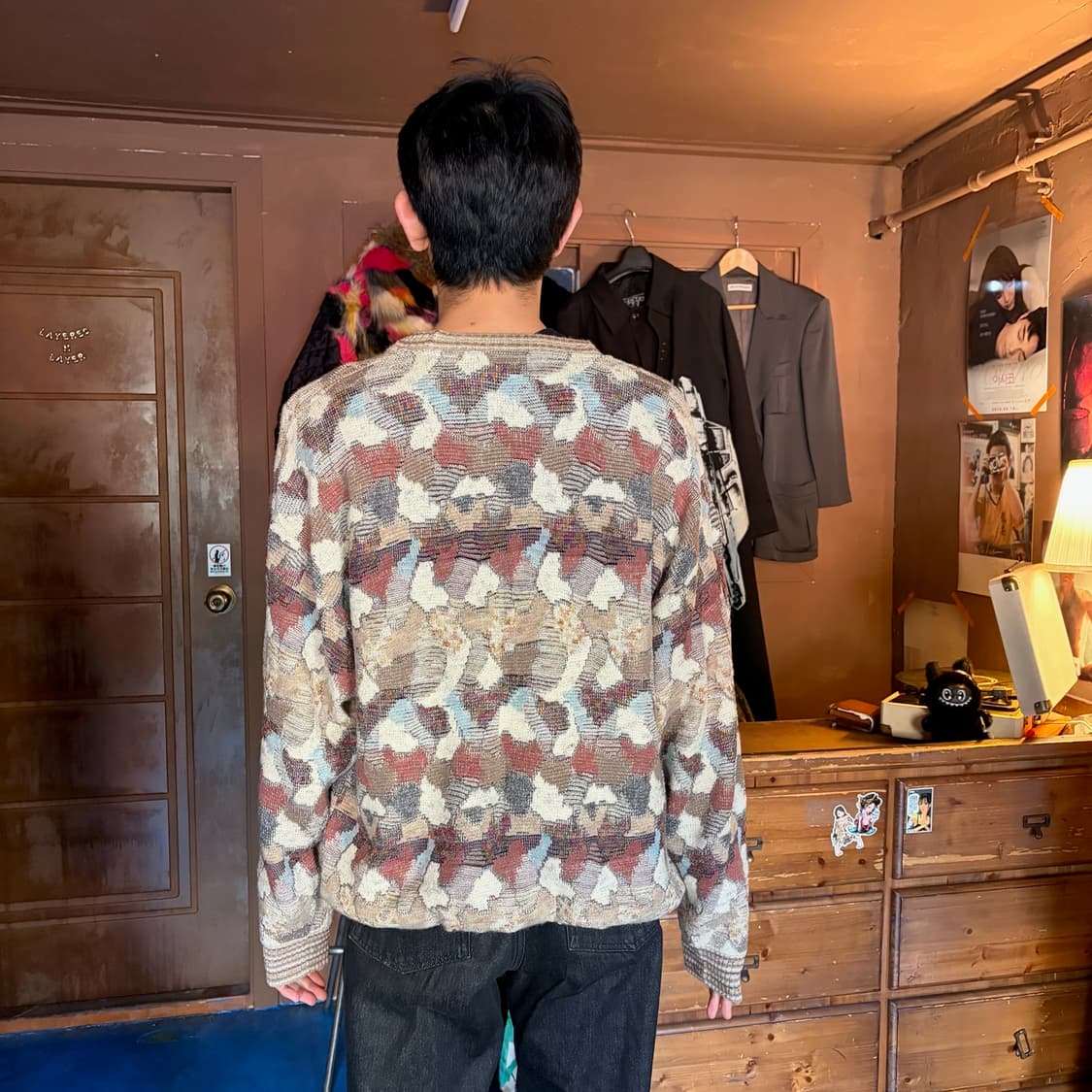 MADE IN ITALY JAQUARD WOOL OVERFIT KNIT 상품이미지3