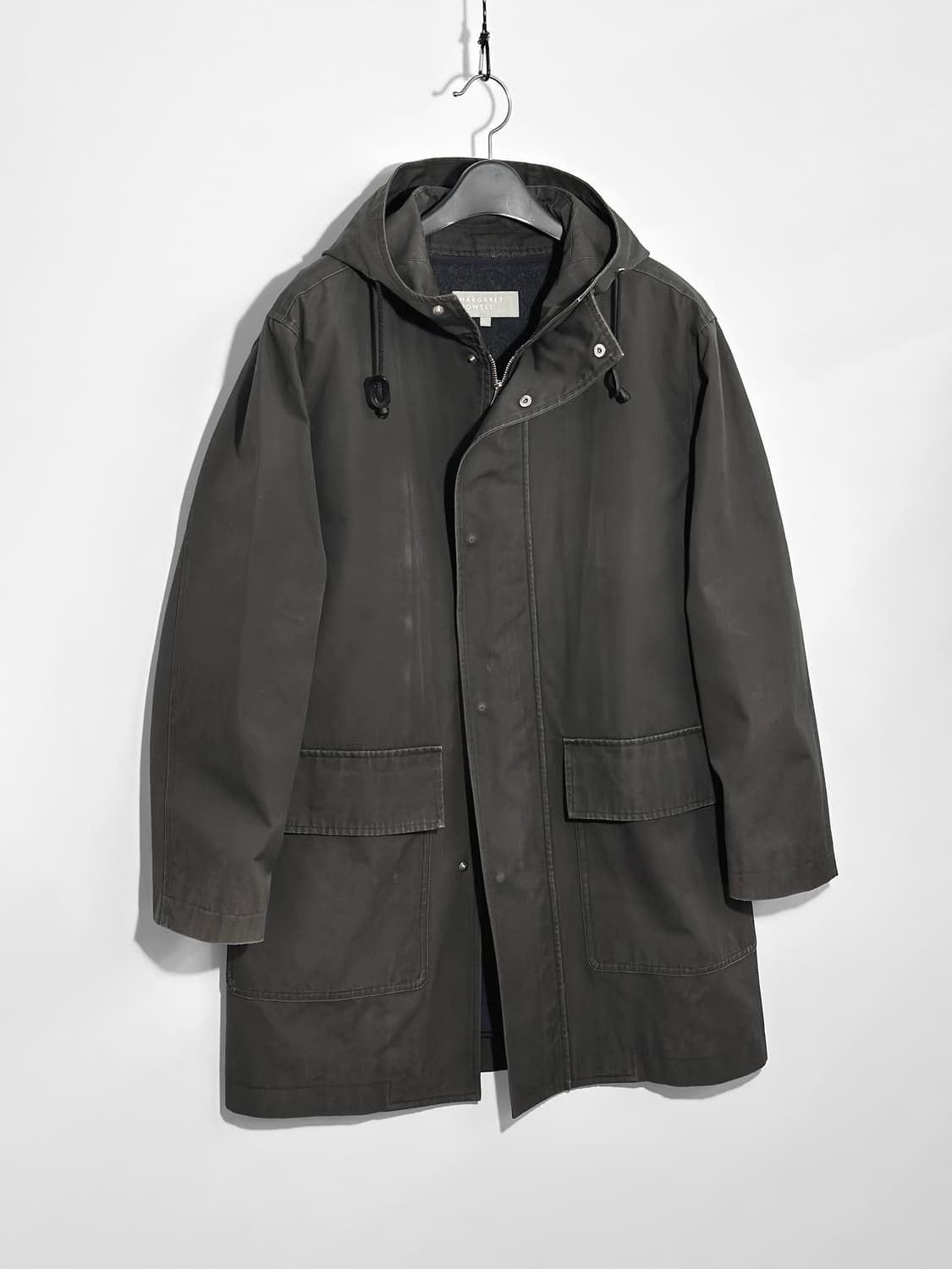 90~00s 마가렛 호웰 워시드 밀리터리 디테일 후디드 파카 상품이미지2