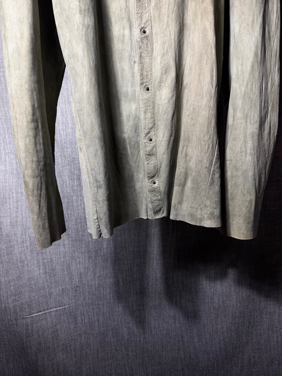 아이작셀럼 송아지가죽 레더셔츠 상품이미지8