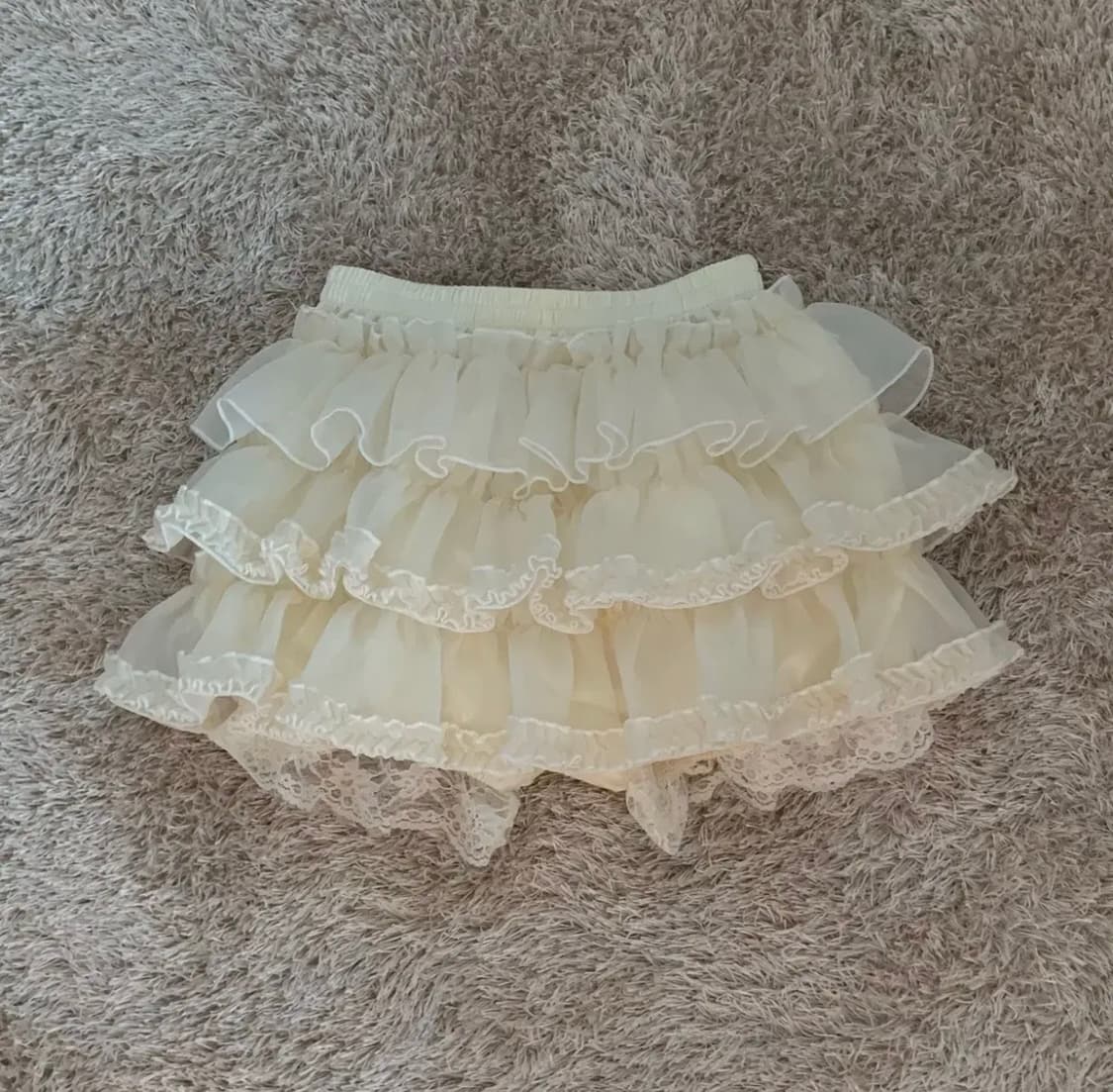 러프넥 TUTU PANTS SKIRT CREAM 상품이미지7