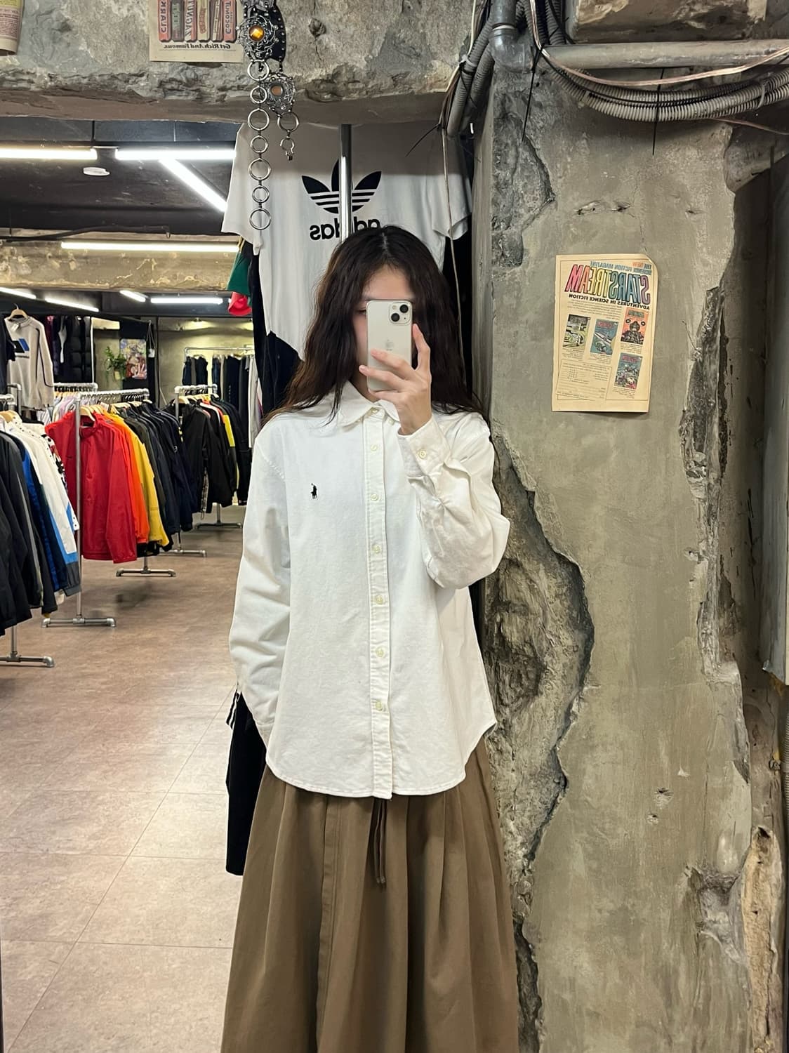 폴로 랄프로렌 코듀로이 셔츠 화이트 L #csz2063 상품이미지2