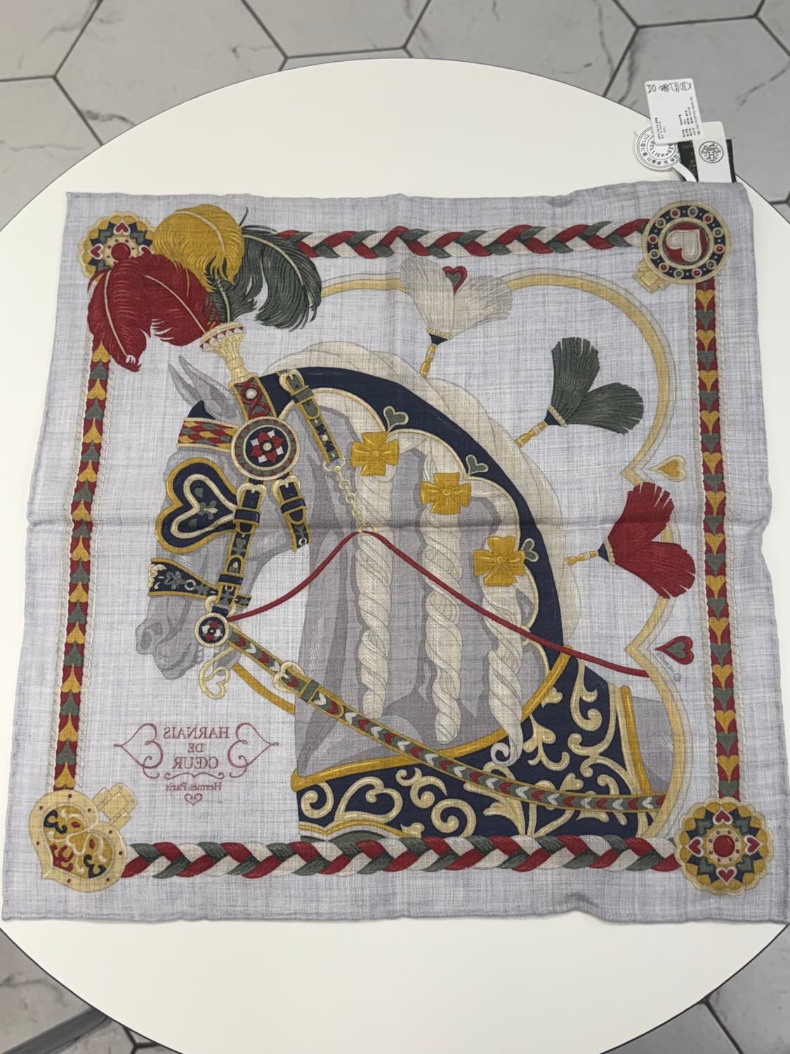 [새상품] 에르메스 캐시미어 실크 스카프 45 상품이미지3