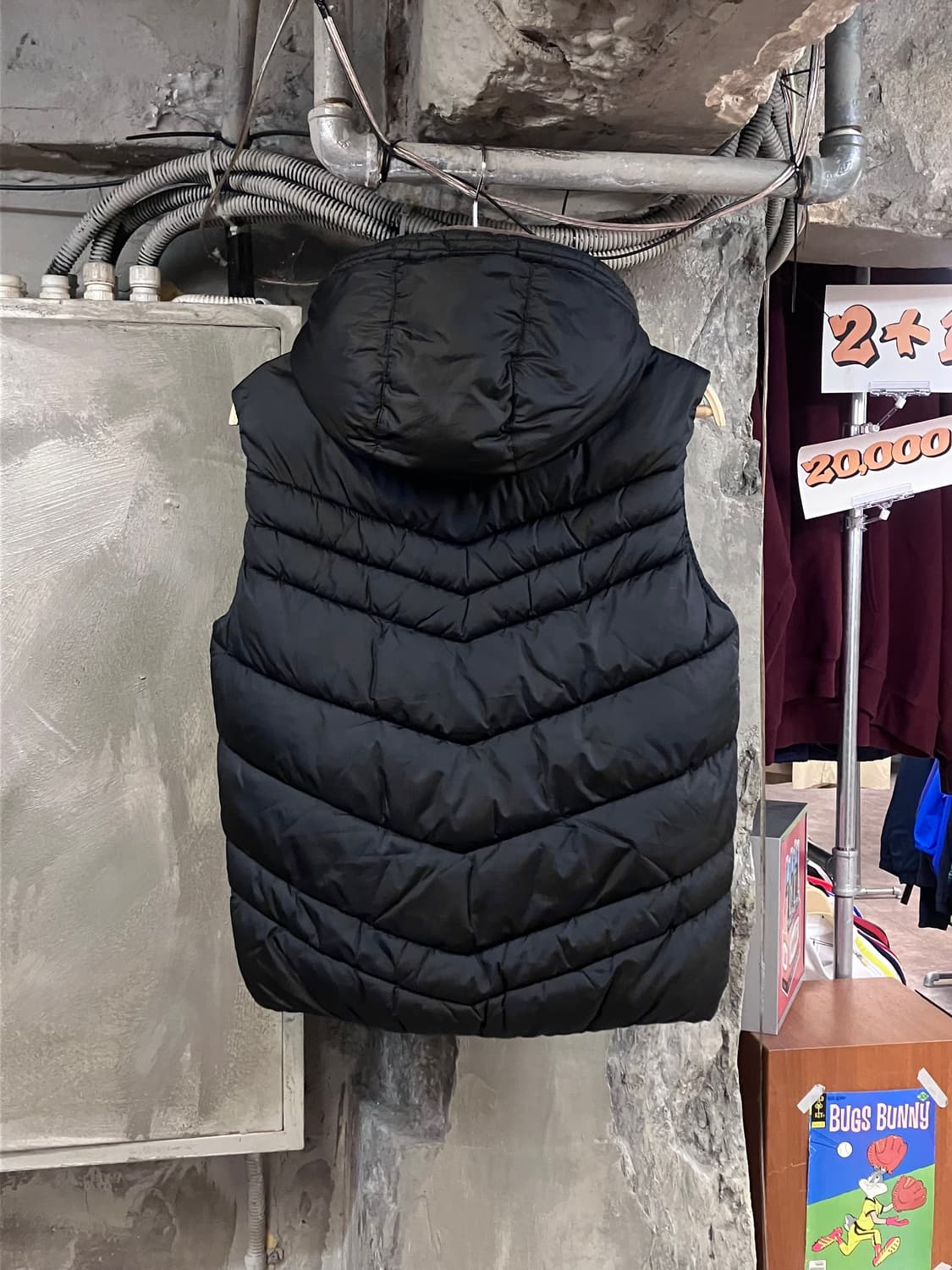 에비수 패딩 조끼 블랙 M  #csz3532 상품이미지2