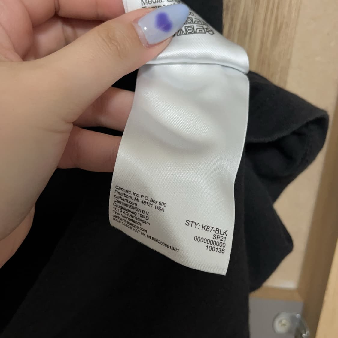 [정품] 칼하트 블랙 포켓 반팔티 [ 루즈핏XL ] 상품이미지8