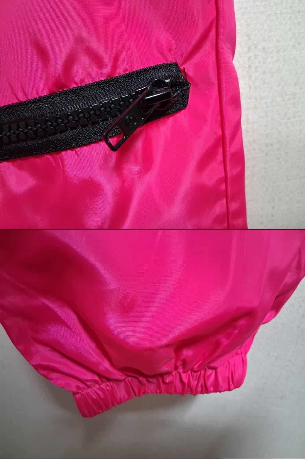 Shein 핫핑크 벨트 카고 조거팬츠 바람막이 소재 26까지  새옷상태  상품이미지4