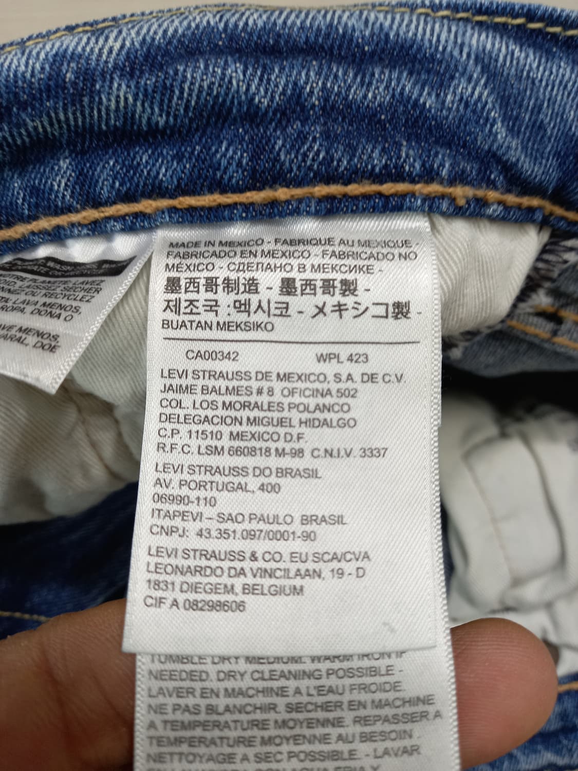 32 리바이스511 WhiteOak 데미지워싱 스판 리페어진 32-354 상품이미지9