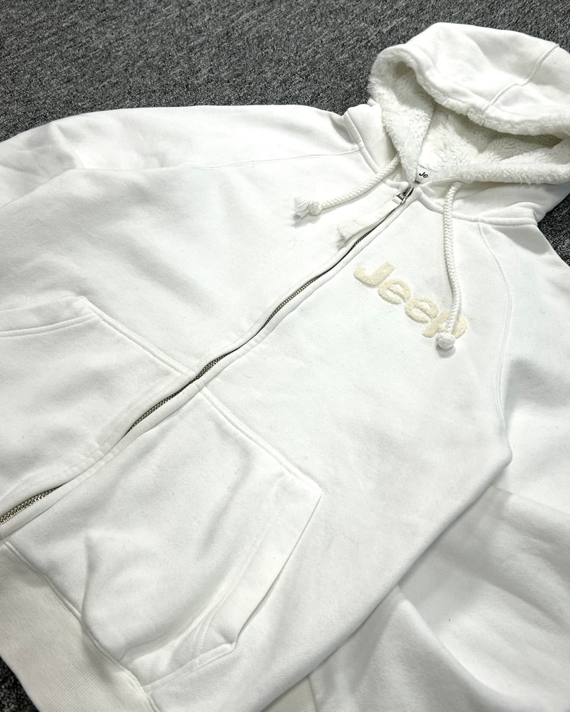 Jeep 화이트 쉐르파 후드집업  상품이미지3