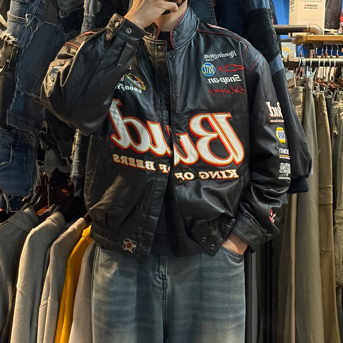 [No.9] JH Design 버드 와이저 레더 레이싱자켓 상품이미지7