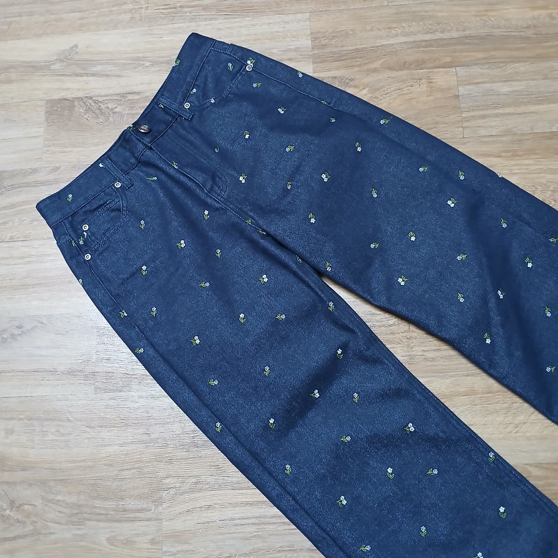 GROVE 차정원 그로브 꽃자수 데님 플라워 청바지 데님진 상품이미지8