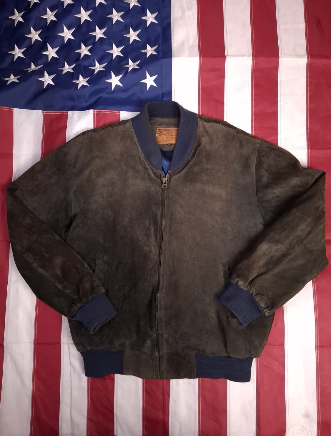 90's 리얼 스웨이드 빈티지 MA-1 항공자켓 상품이미지1