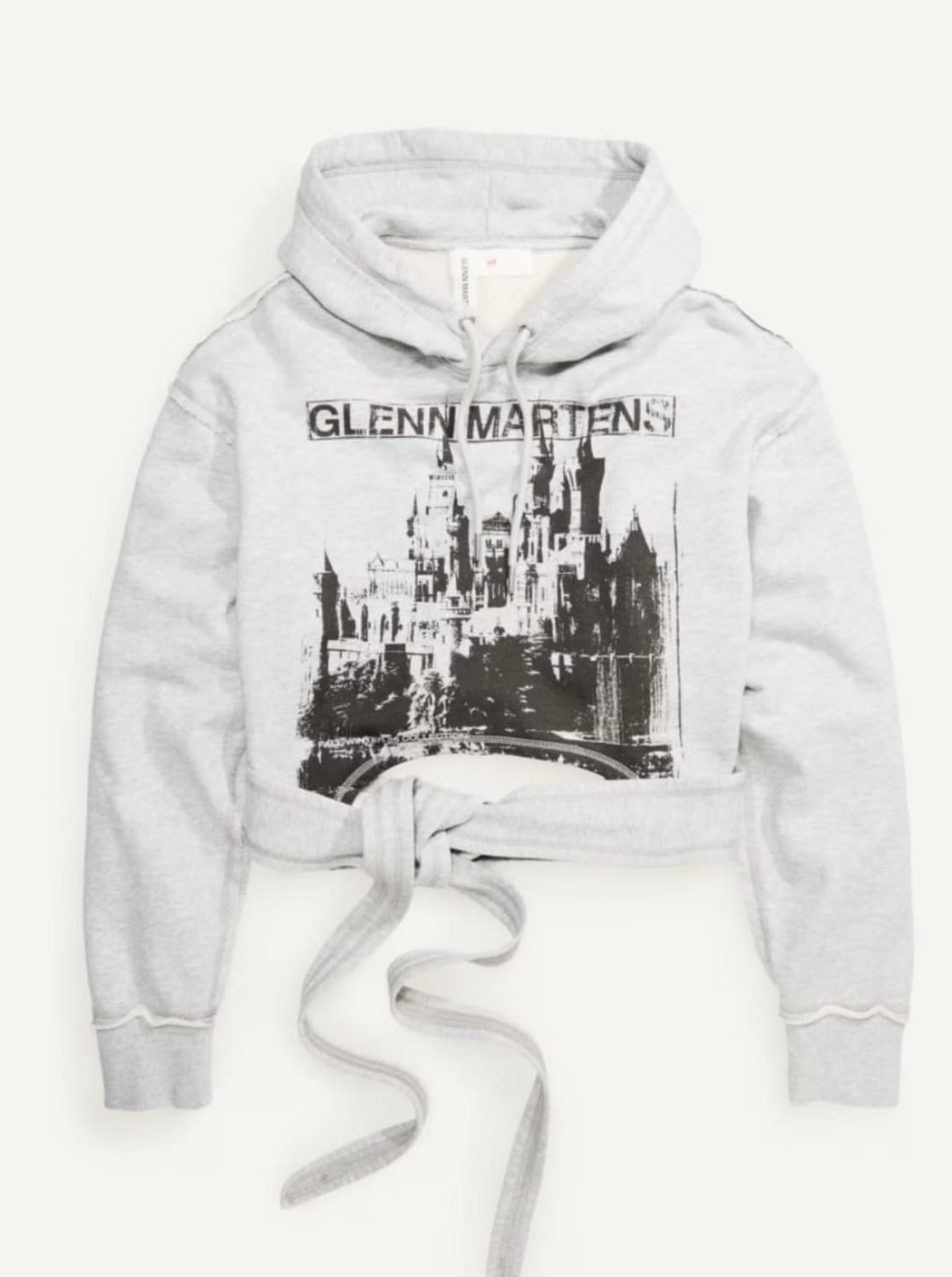 H&M 글렌마틴스 타이 디테일 프린트 후디 S 상품이미지2