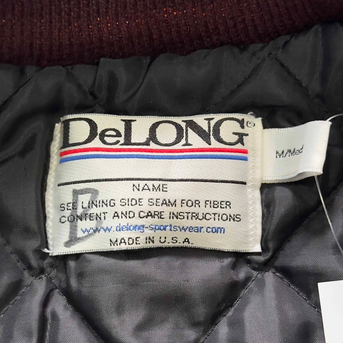 90s DeLong 드롱 암 레더 울 바시티 자켓 상품이미지4