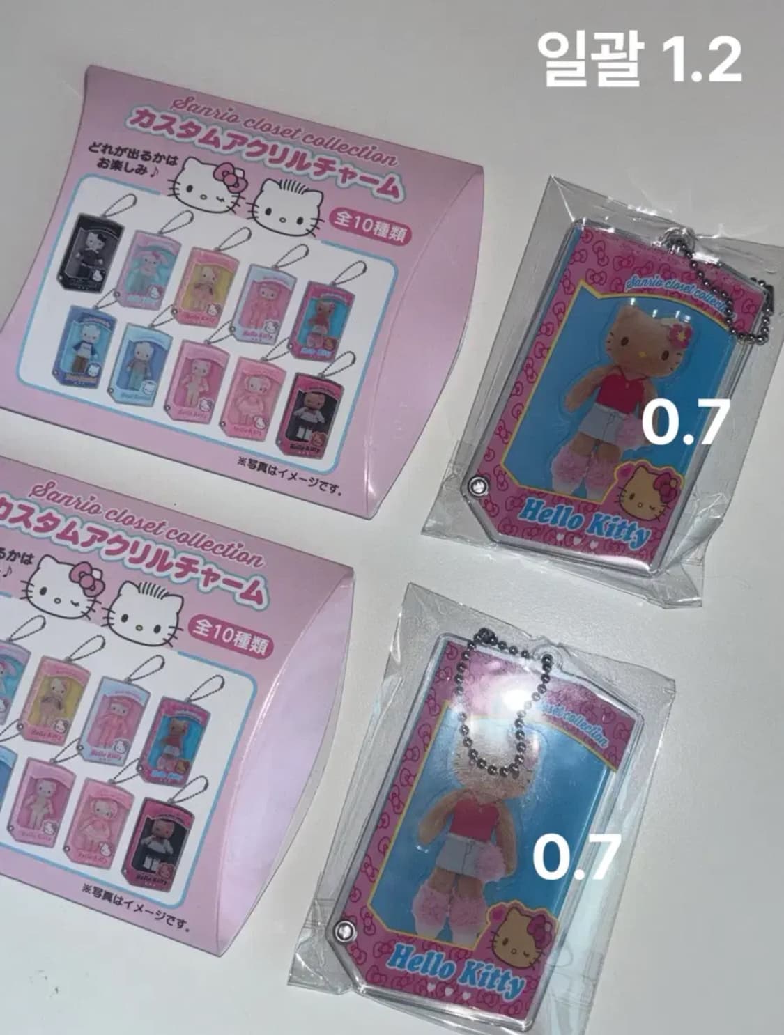 산리오 키티 롱다리 클로젯 컬렉션 랜덤 키링 갸루키티 롱다리키티 상품이미지1