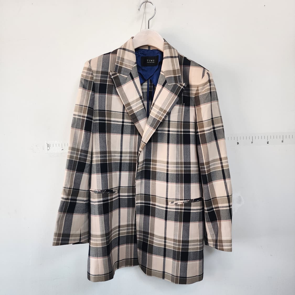 TIME 타임 체크 패턴 자켓 상품이미지1