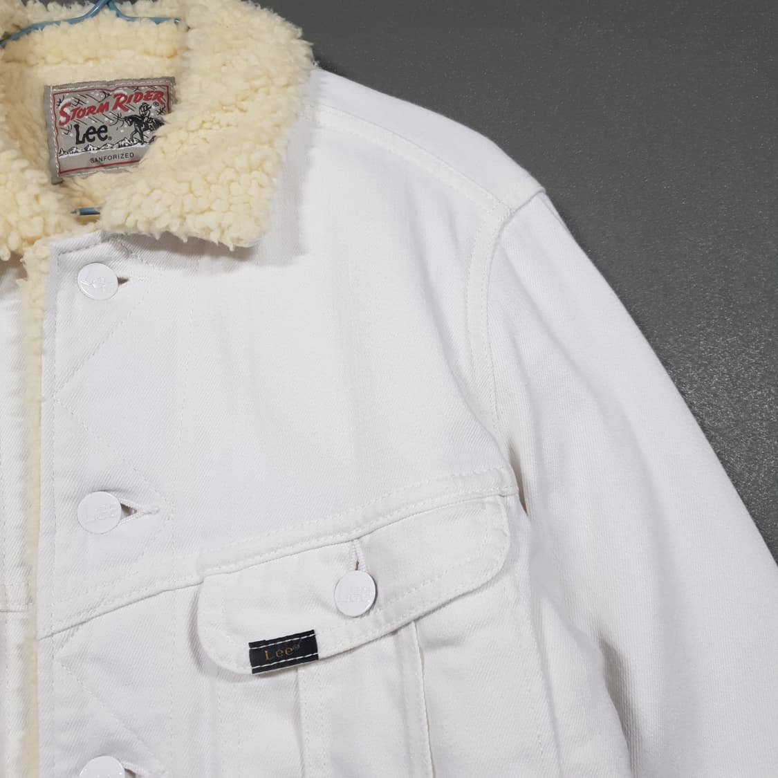 S (90) Lee 리 스톰라이더 코듀로이 쉐르파 자켓 화이트 상품이미지2