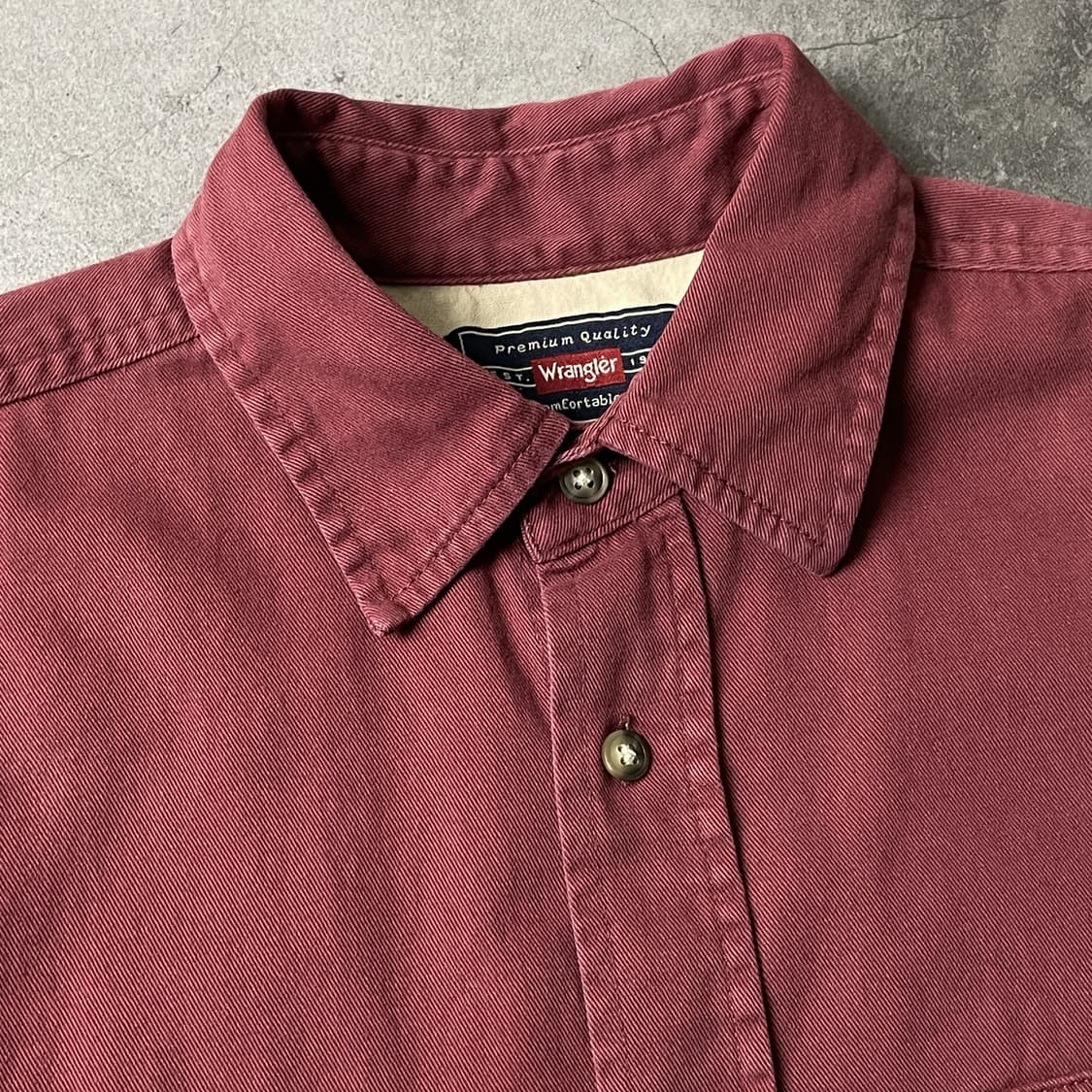 WRANGLER 랭글러 빈티지 플랩포켓 와인 코튼 셔츠 A00593 상품이미지2