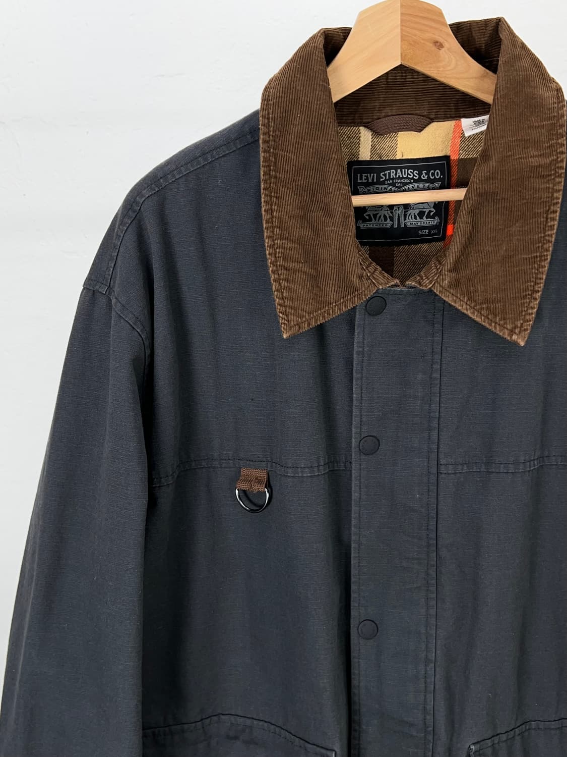 리바이스 다크 그레이 코듀로이 카라 헌팅 자켓 상품이미지2