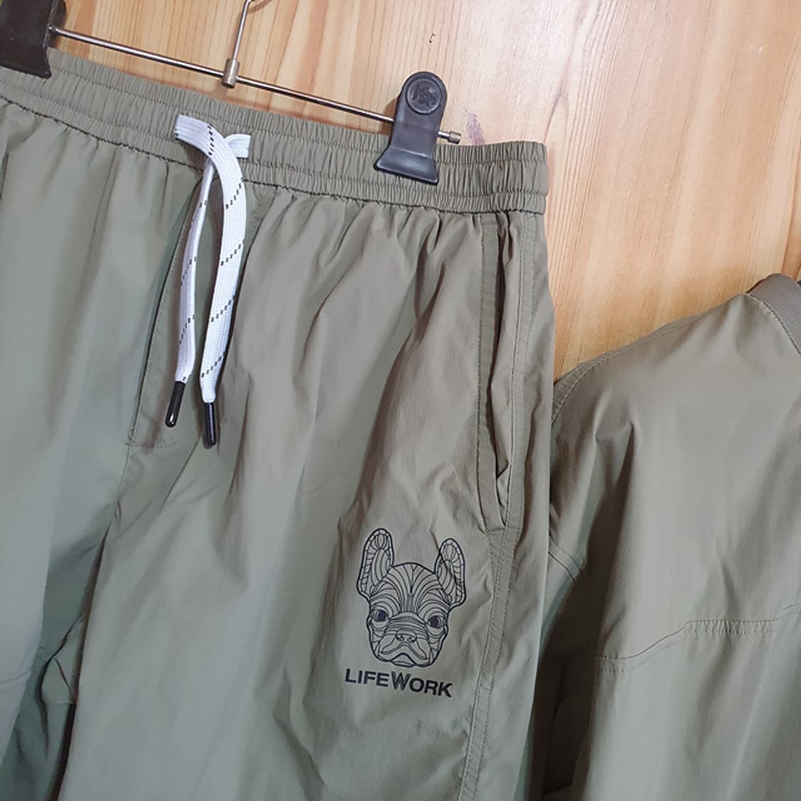 라이프워크 우븐 반팔 반바지 셋업 M 상품이미지3