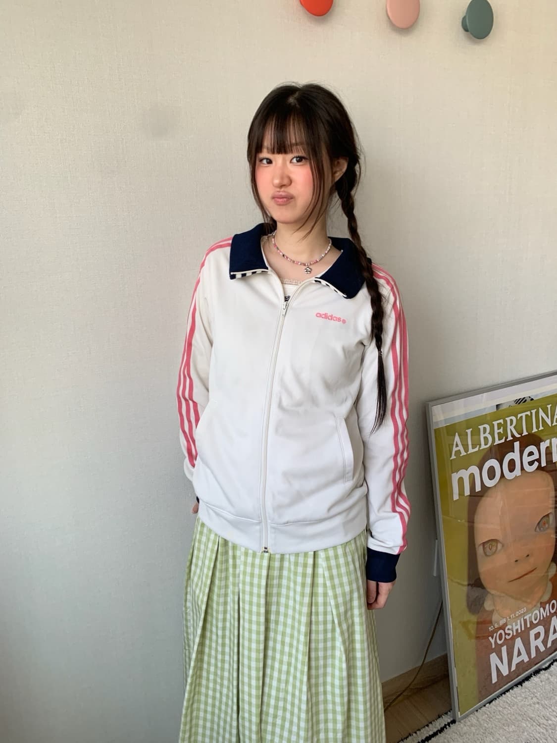 adidas pink line zip-up 상품이미지2