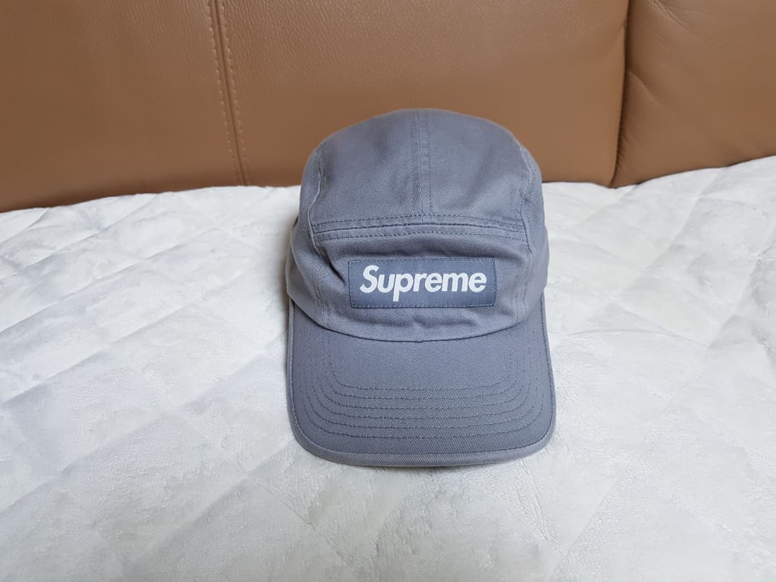 슈프림 워시드 치노 트윌 캠프캡 모자 볼캡 그레이 22SS 상품이미지1