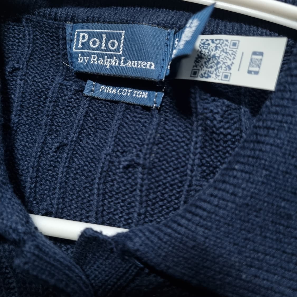 폴로 랄프로렌 피마코튼 네이비 카라 꽈베기 니트 가디건 s 상품이미지7
