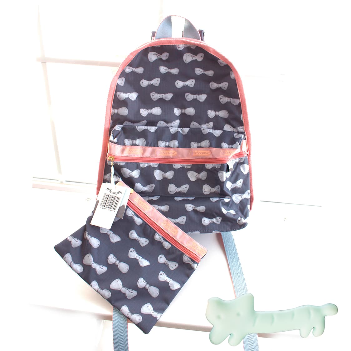 츠모리치사토 x Lesportsac 리본 배낭과 야옹 파우치 상품이미지2