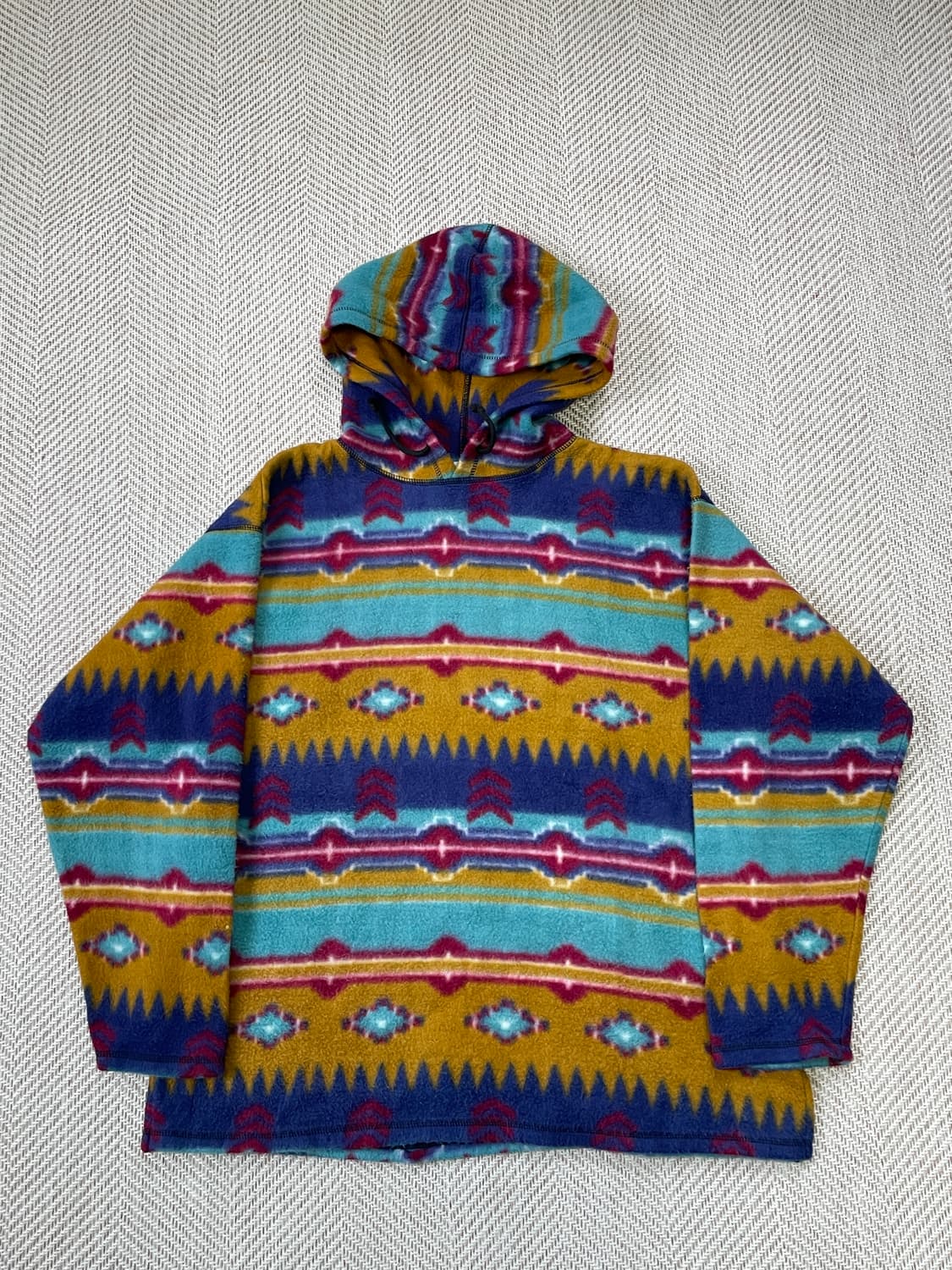 빈티지 에스닉 패턴 플리스 후디 J03590 상품이미지1