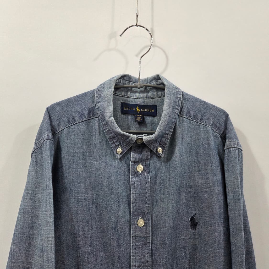 폴로랄프로렌 보이즈 샴브레이 버튼다운 셔츠 L(14/16) 상품이미지2