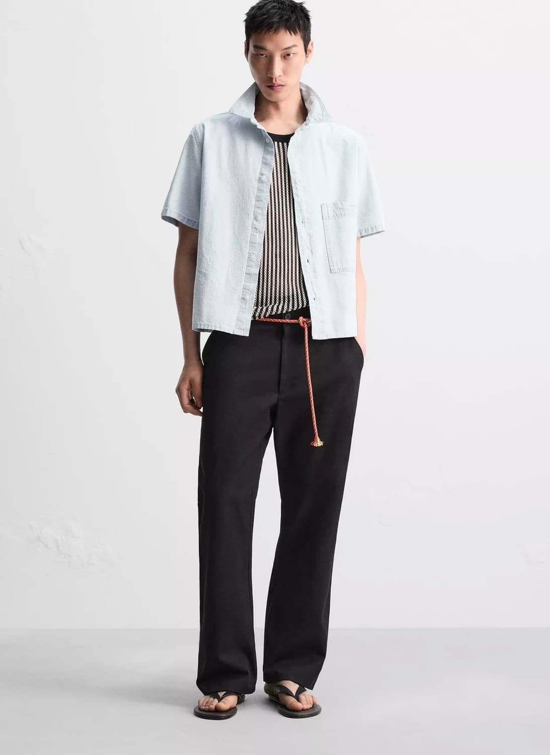 자라 블랙 세미 플레어 팬츠 상품이미지1