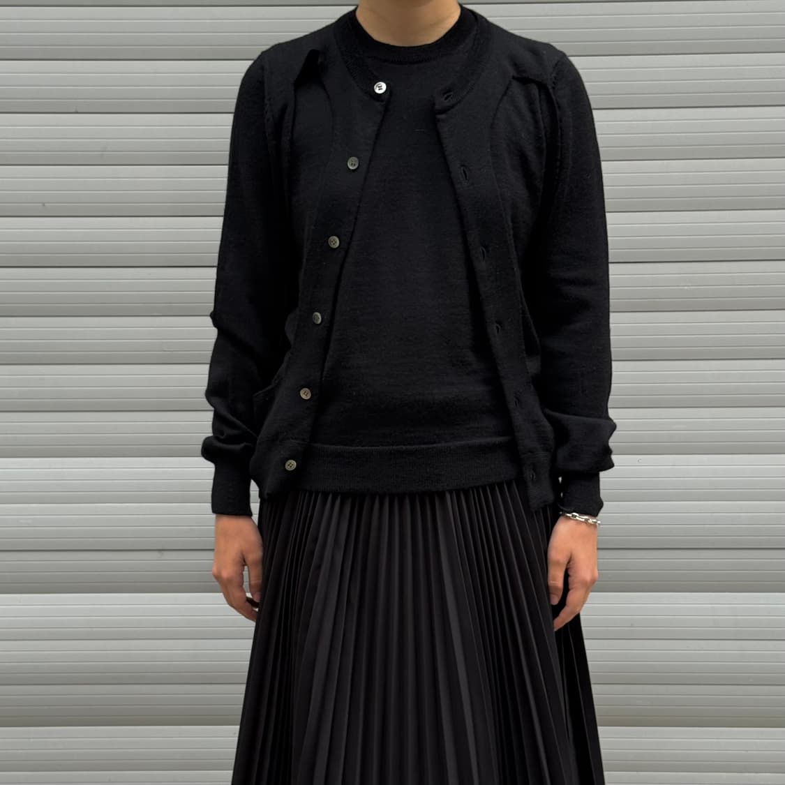 Two-Piece Black Cardigan Set 상품이미지9