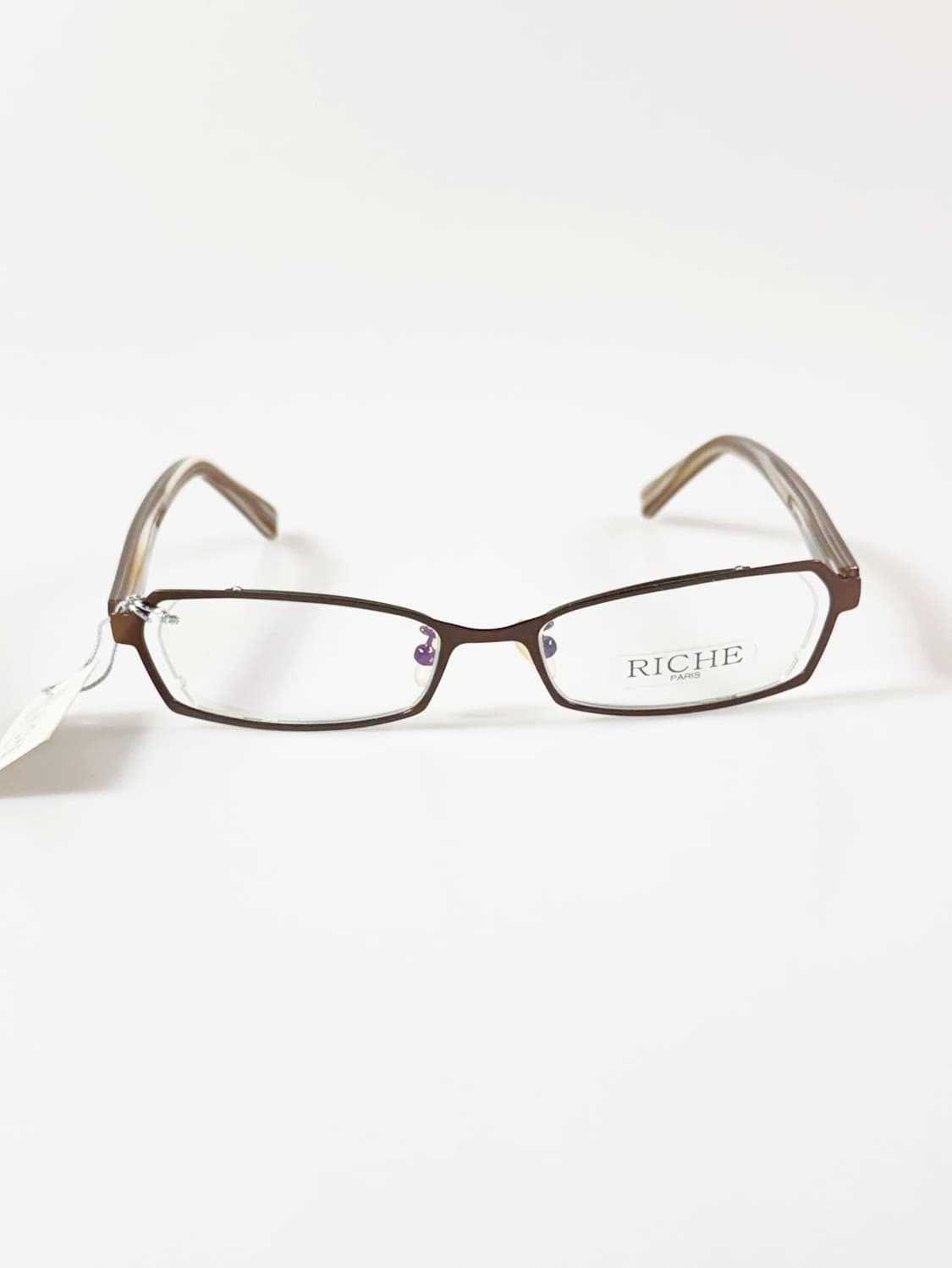 RICHE PARIS 슬림 스퀘어 메탈 프레임 빈티지 안경 상품이미지2