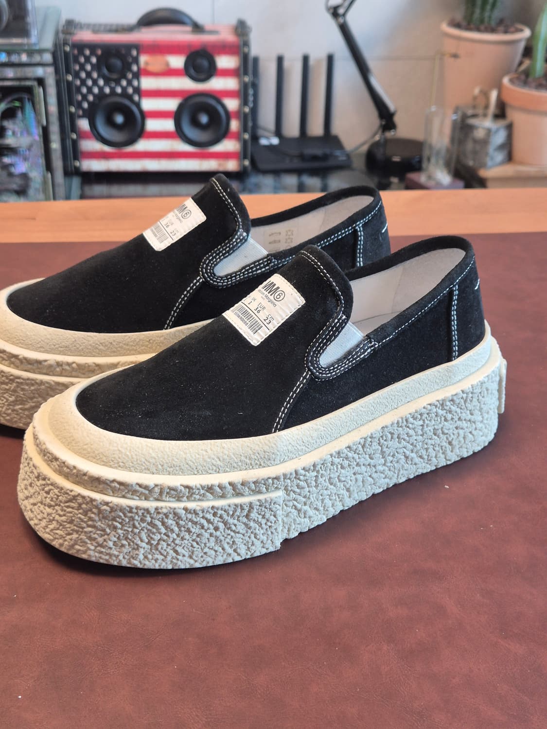 실착용1회  230(36) 정품 메종마르지엘라 청키슬립온 상품이미지1