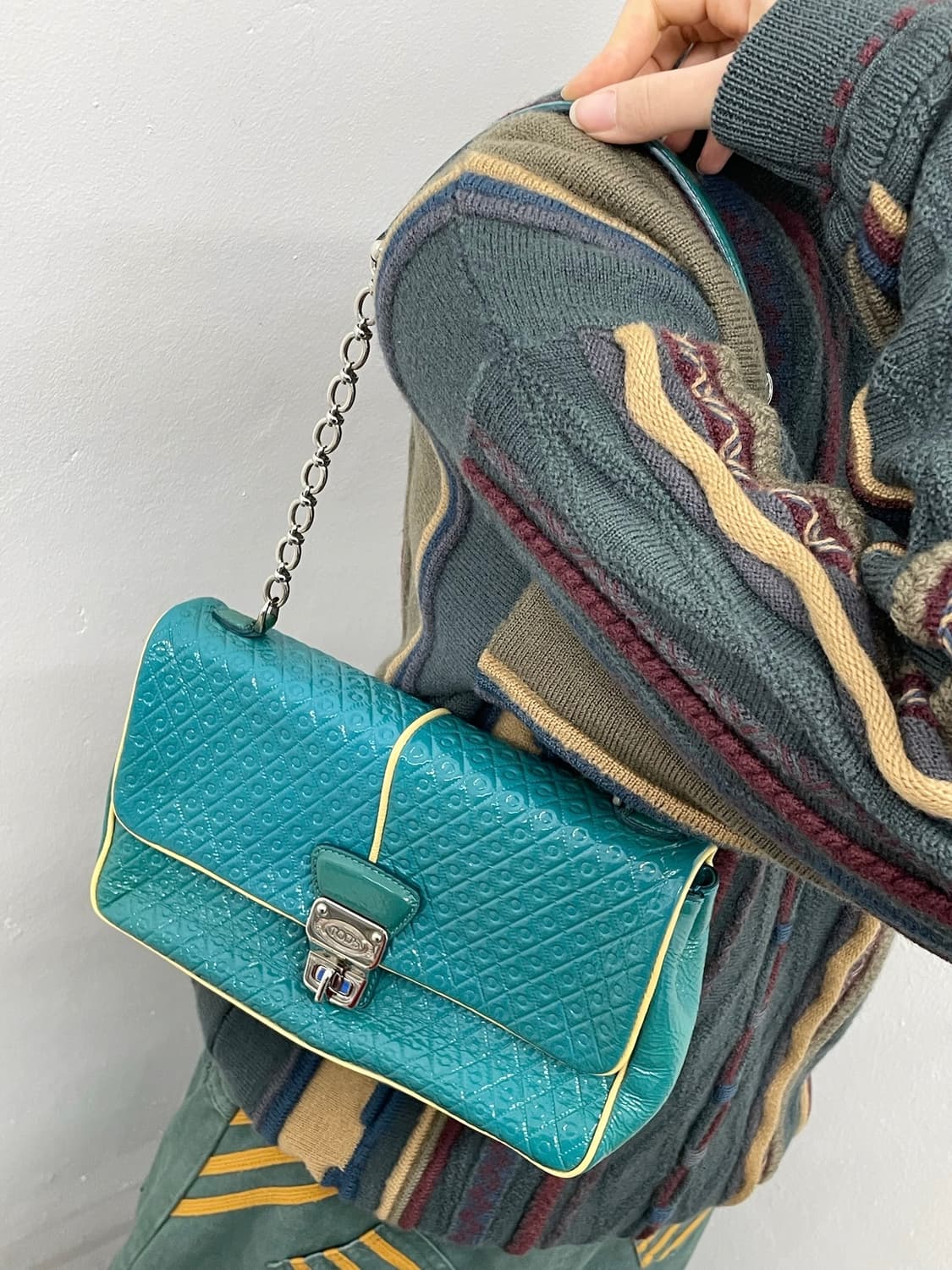 토즈 00s 페이던트 퀼팅 체인 숄더백 상품이미지2