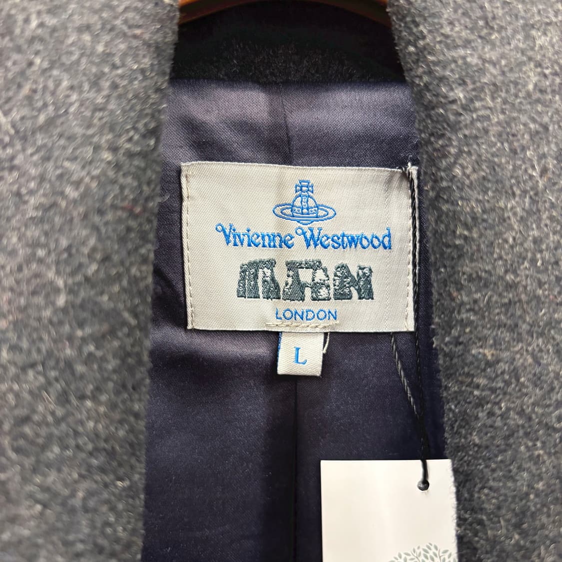 비비안 웨스트우드 더블 브레스트 숏 코트 오버사이즈 카라 디테일 네이비 상품이미지6