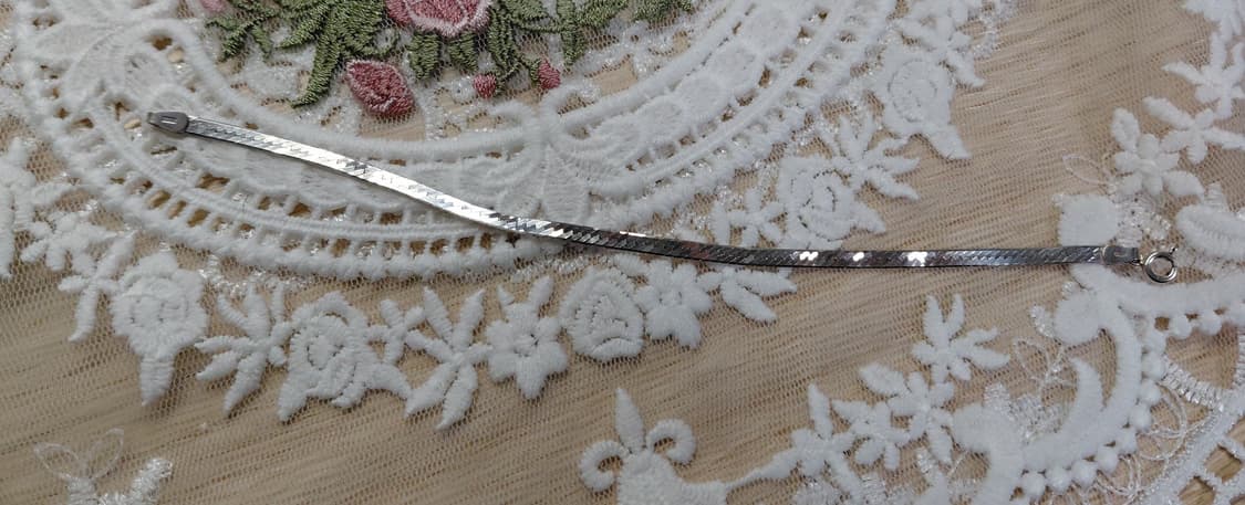 vintage)빈티지 이태리 실버925 헤링본 팔찌/은팔찌/뱀줄팔찌 상품이미지5