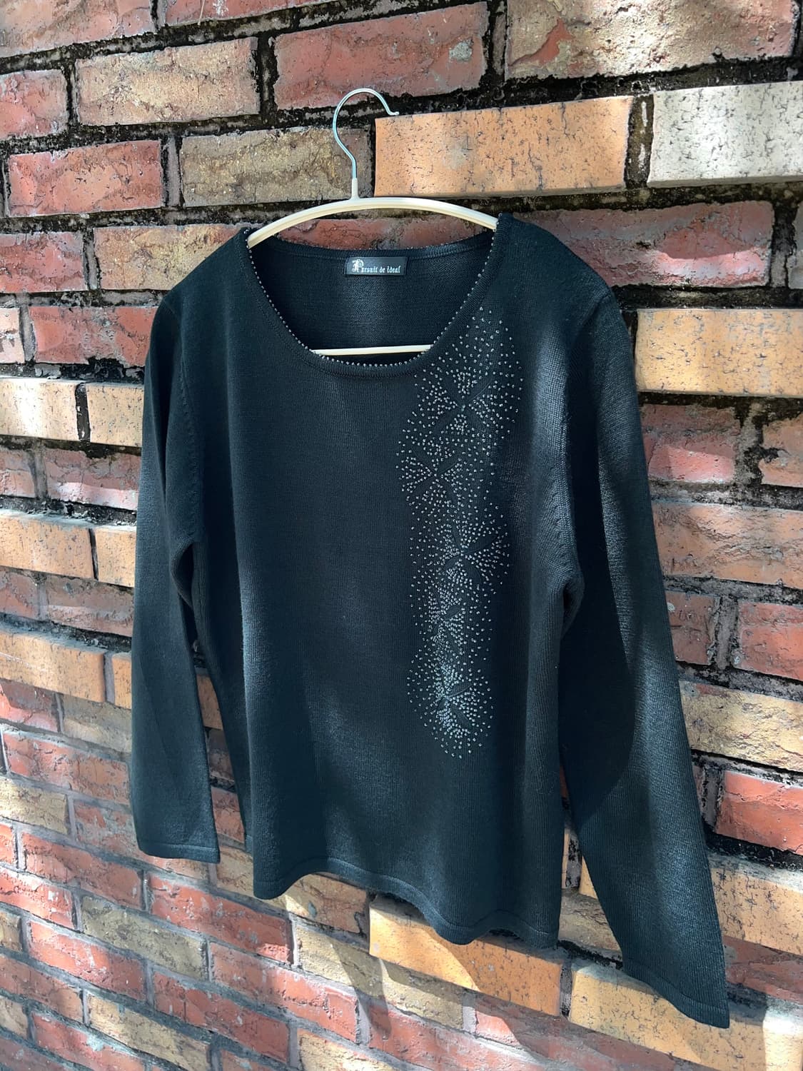 플로럴 비즈 니트 탑 상품이미지3