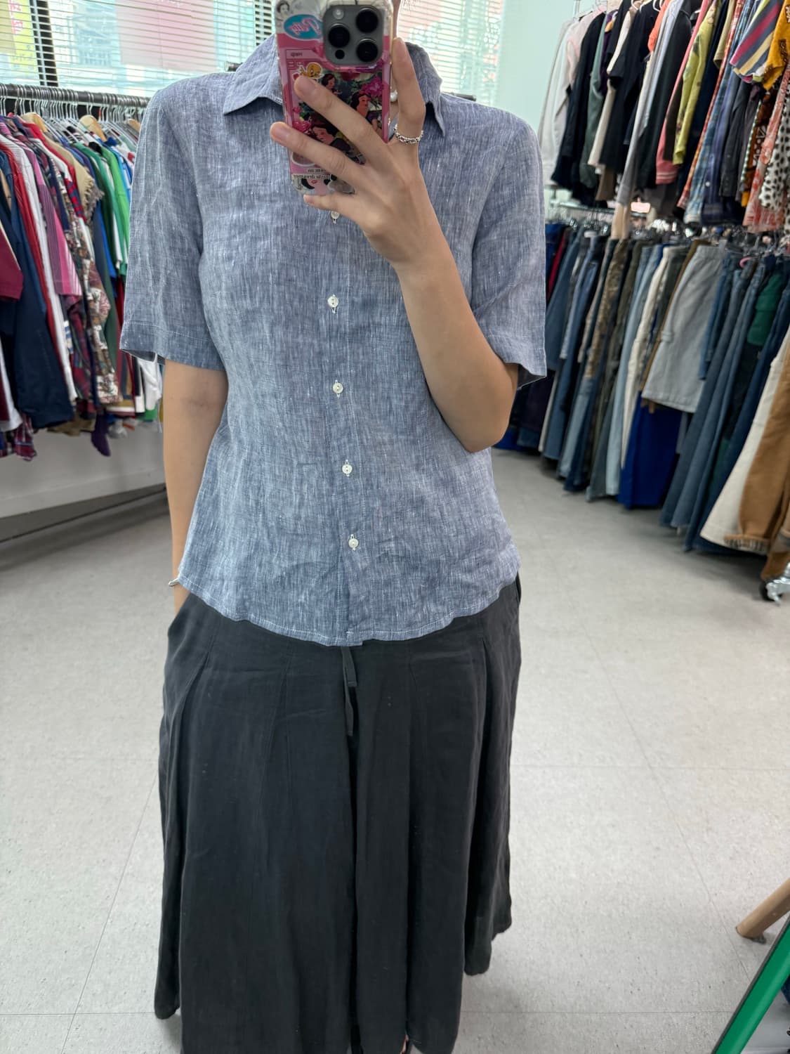 Italy linen blouse 린넨 블라우스 상품이미지5